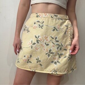 Vintage Yellow Floral Skort